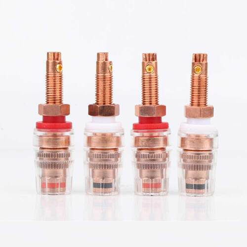 4PCS BP111 Hi End Audio Pure Copper Binding post Speaker Te