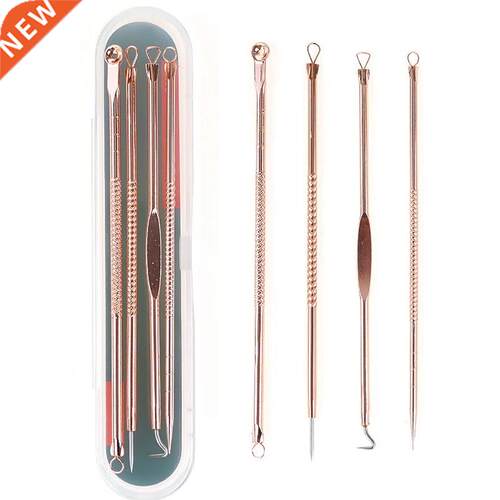 Rose Gold 4pcs/set Blackhead Comedone Acne Pimple Belmish Ex