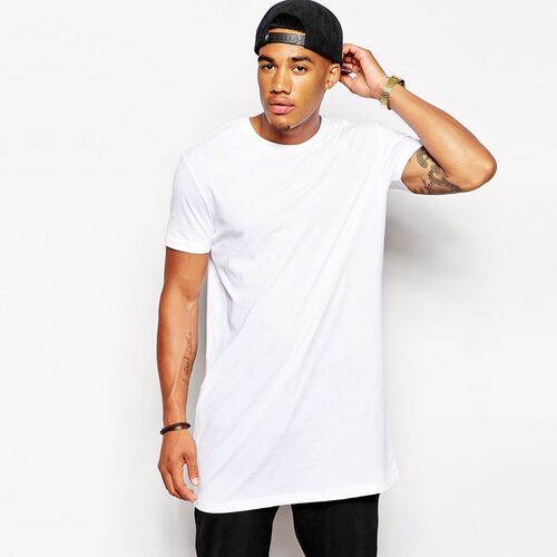 2021 Brand Men's Cotton Clothing White Long T Shirt Hip Hop