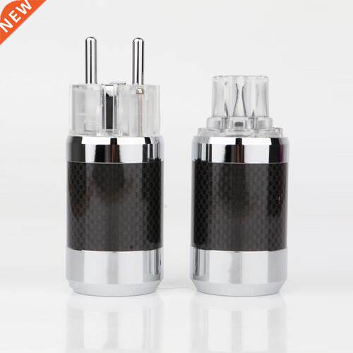 Preffair Weight 480g Cbon Fiber Schuko Power Plug IEC Fema
