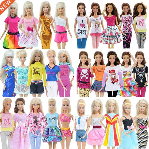 5 Pcs Fashion Daily Wear Casual Outfits Vest Shirt Skirt Pan