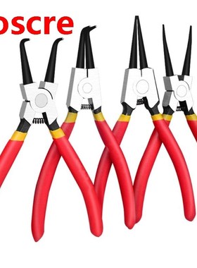 4 Pcs 7in Circlip Pliers Internal External Spring Bent Strai