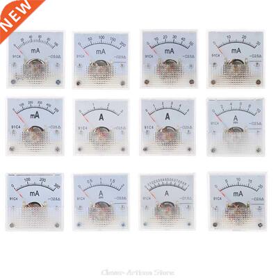 91C4 Ammeter DC Analog Current Meter Panel Mechanical Pointe