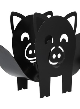 Home Iron Roll Paper Towel Holder Pig Crafts Bathroom Rack O