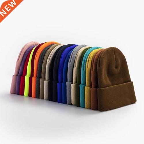 20 Colors New Korean Wool Acrylic Knitted Caps Women Men Sku