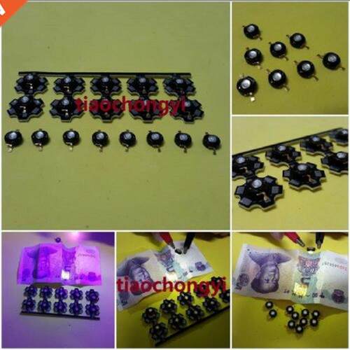 50PCS 3W Hgh Power UV ultravolet 365nm 380nm 395nm black L