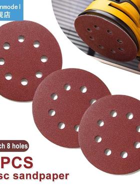 125mm 100pcs Sandpaper Round Shape Sanding Discs Hook Loop S