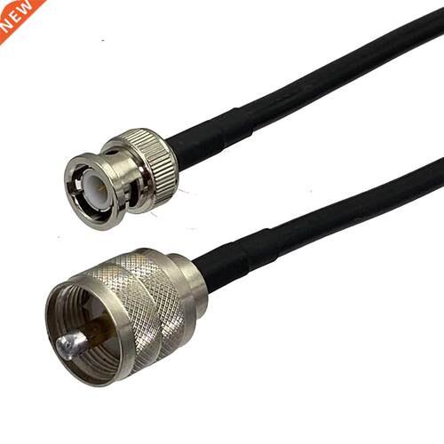 1Pcs RG58 UHF PL259 Male Plug to BNC Male Plug Connector RF