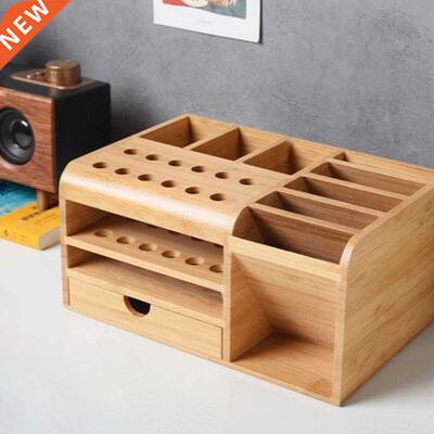 Wooden multifunctional storage box Mobile service desk stora
