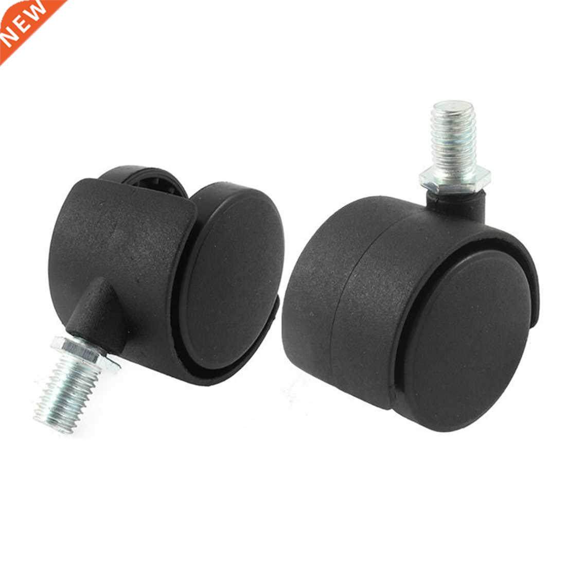 8mm Threaded Stem 2 Inch Dia Wheel Chair Swivel Caster 5 Pcs