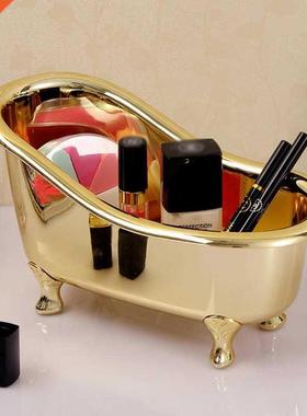 Mini Bathtub Soap Jewelry Storage Box Makeup Organizer Conta