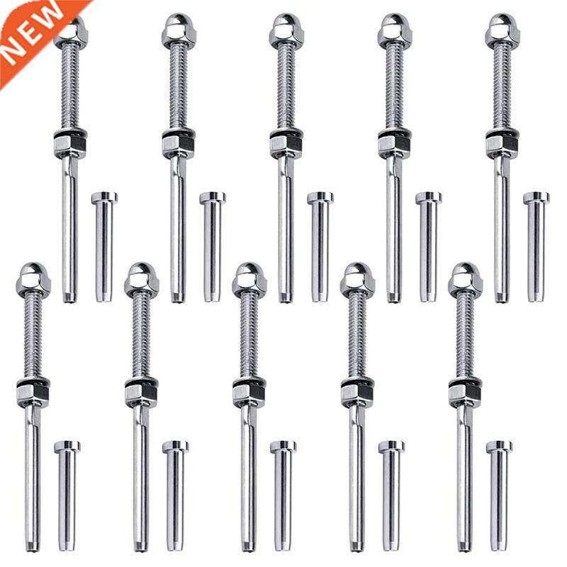 10 Pairs Threaded Terminal Stud and Stemball Swage Cable Ten