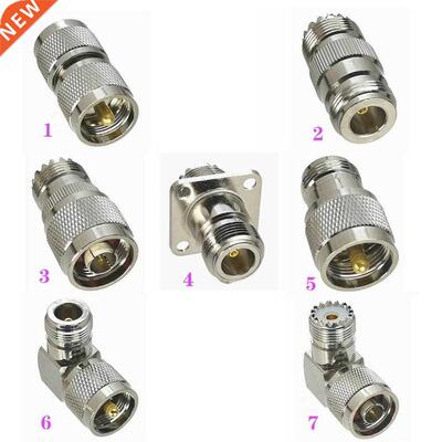 1Pcs UHF PL259 SO239 to N 4-holes Flange & Right ang