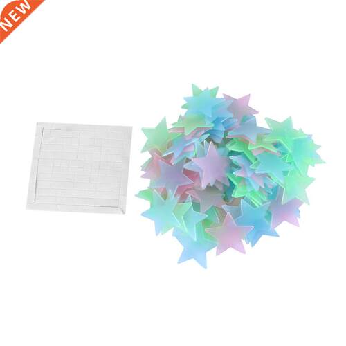 100Pcs/set 3D Stars Glowing Wall Stickers Luminous Fluoresce