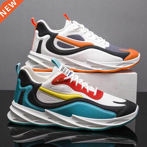 2022 New Color Matching Lace-up Blade Shoes Breathable Sneak