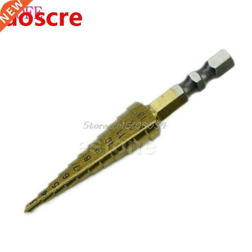 Unique 3-13MM Titanium Coated 11Step Drill 1/4
