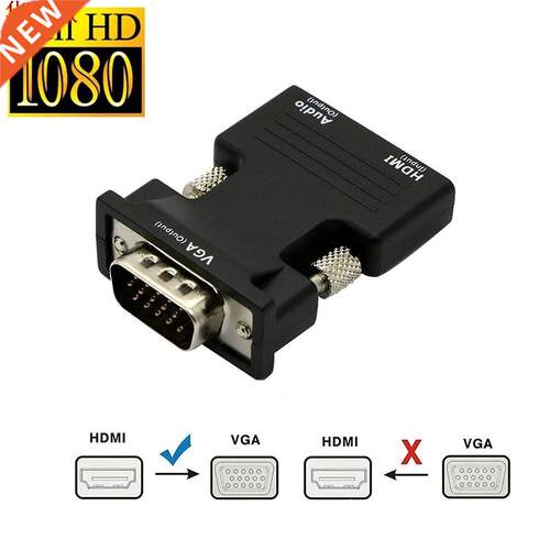 1080P HDMI to VGA Adapter Digital Analog to Audio Video Conv