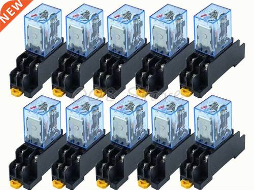 Free Shipping 10Pcs 12V 24V DC 110V 220V AC Coil Power Relay
