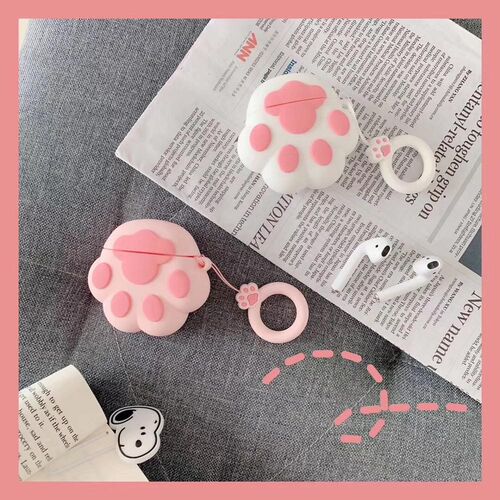 Cute  Paw Earphone Cover For  AirPods 1 2 3 Soft He