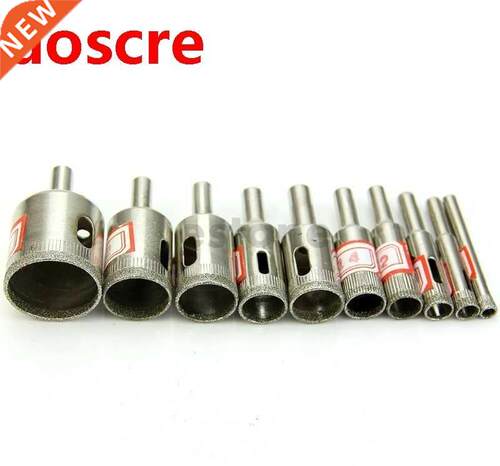 10Pcs Diamond Coated Core Hole Saw Drill Bit Set Tools For G