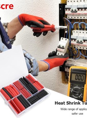 74Pcs Practical Heat Shrink Tube Polyolefin Insulated Shrink