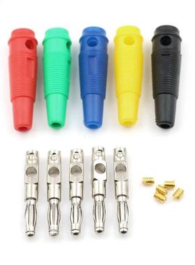 5Pcs 4mm Male High Current Screw Solderless Stackable Banana