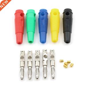 5Pcs 4mm Male High Current Screw Solderless Stackable Banana