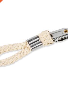 2/4Pcs Braided Cotton Loop Hanging Clip with Metal Clamp Hom