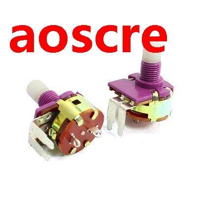 2pcs Type B B500K 500K ohm 6mm Shaft Dia Rotary Taper Potent