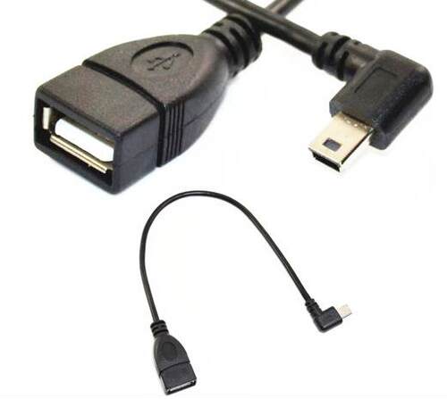 OTG USB A Female jack to Mn USB B 5Pn Male plug rght an