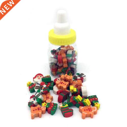1pc (18-22 Tablets) Milk Bottle Eraser Fruit Animal Christma