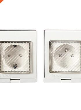 1pc Universal IP55 Waterproof Wall Socket Anti-UV Surface Mo