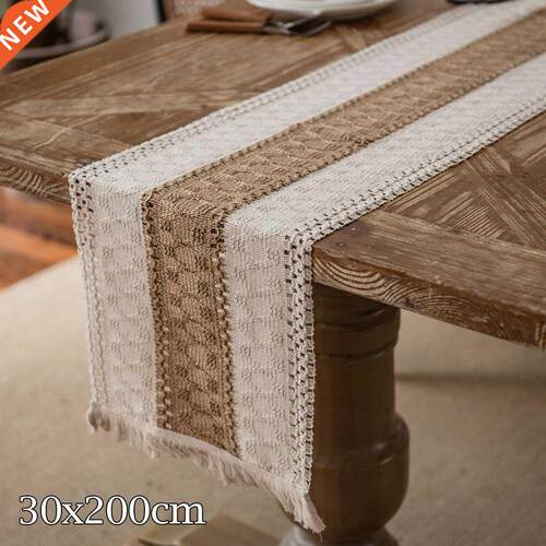 Cotton Linen Table Runner Placemat Home Decors Tablecloth La