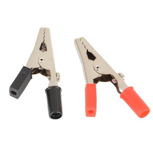 10PCS Crocodile Clips Insulated Handle Cale Screw Fixing Po