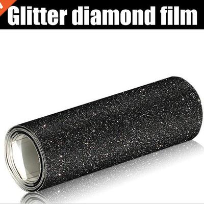 Black Gltter Damond Shny Vnyl Flms Wrap Car Stcker Au