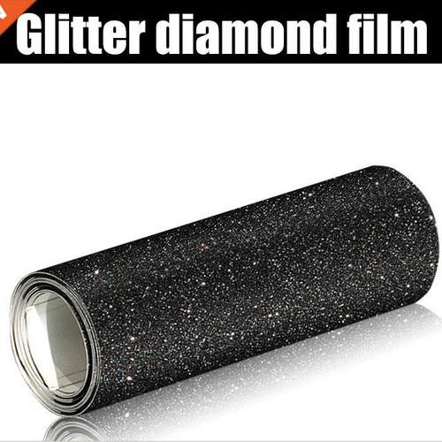 Black Gltter Damond Shny Vnyl Flms Wrap Car Stcker Au