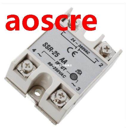 10 pcs SSR-25AA Single-Phase Solid State Relay 25A AC contro