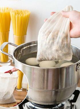 Cotton Cloth Bag Reusable Locking Spice Strainer Mesh Filter