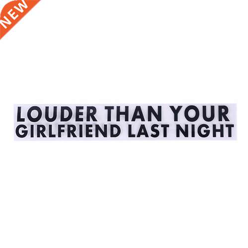Fun High-quality Car Sticker Decal Black white LOUDER THAN Y