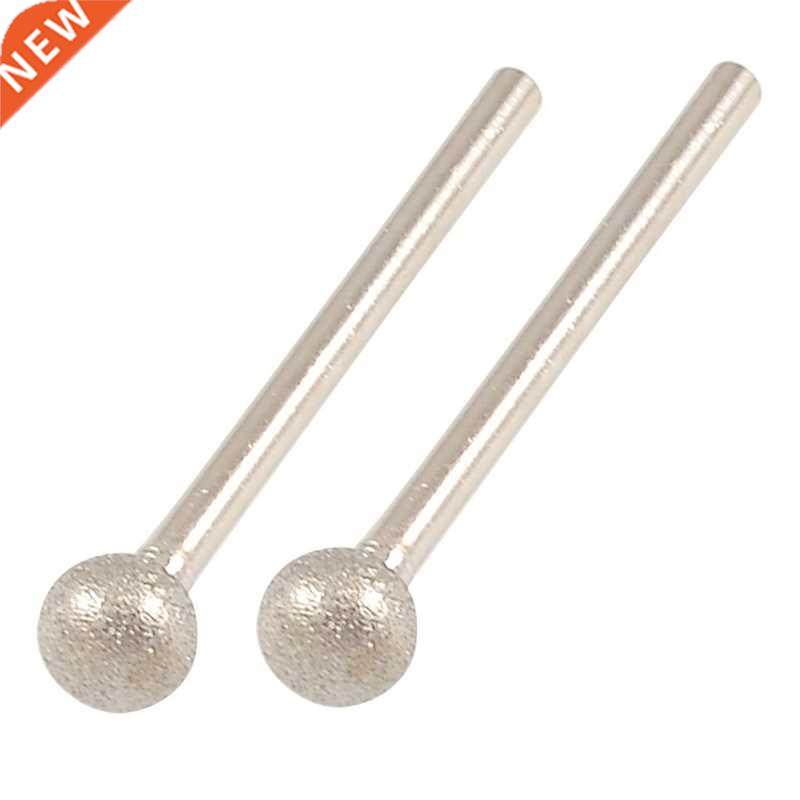 2 x 3mm x 8mm Round Ball Tip Diamond Milling Pencil Grinding