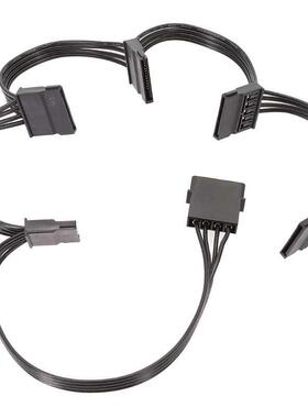 AXYB 4Pin IDE To 5 SATA Power Adapter Converter Cable 1 to