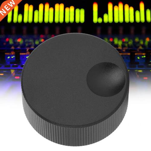 2x1mm Tone Volume Control Knob Black Frosted Solid Aluminu