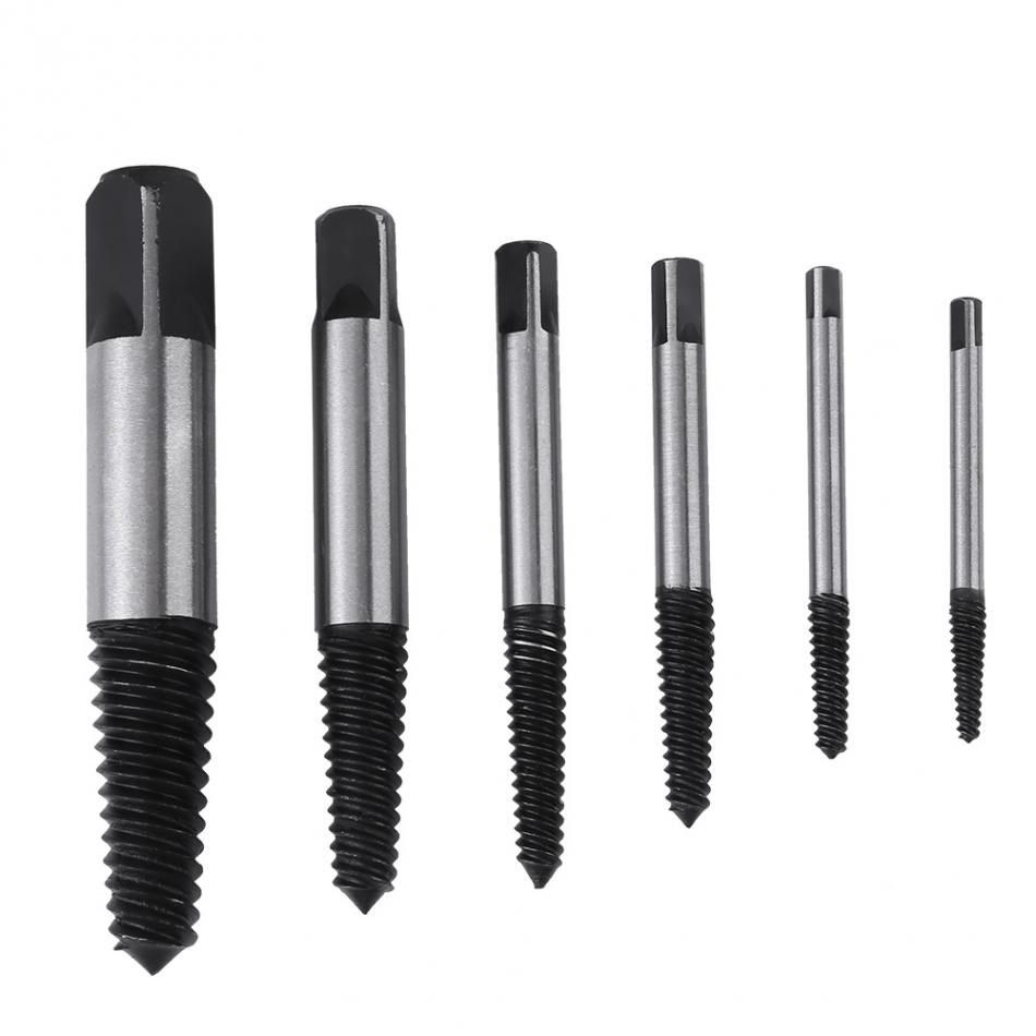 6Pcs Damaged Broken Screws Extractor Drill Bits Removal Tool
