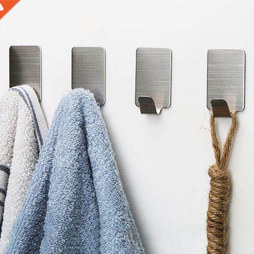 6X Stainless Steel Self Home Kitchen Wall Door Holder Hook H