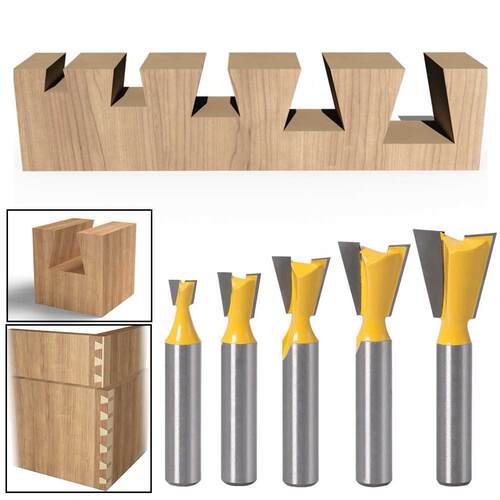 1pcs 8mm Shank Dovetail Joint Router Bits Set 14 Degree Wood