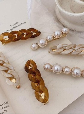 New Handmade Chain Hair Clips Gold Color Long Barrettes Hair