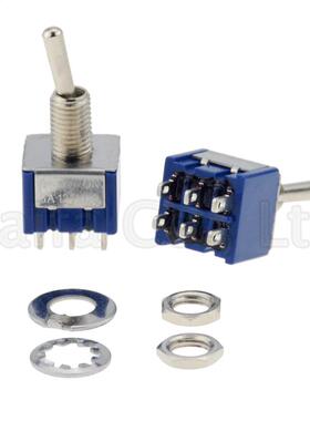 10pcs MTS 202 Mini toggle switch ON-ON rocker switch 6 pin