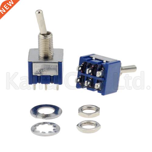 10pcs MTS 202 Mini toggle switch ON-ON rocker switch 6 pin