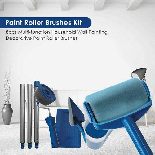 Household Multi-functional Roller Brush with Handle Wall Dec