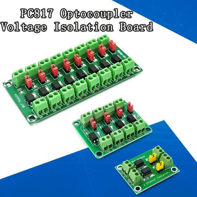 PC817 2/4/8 Channel Optocoupler Isolation Board Voltage Conv